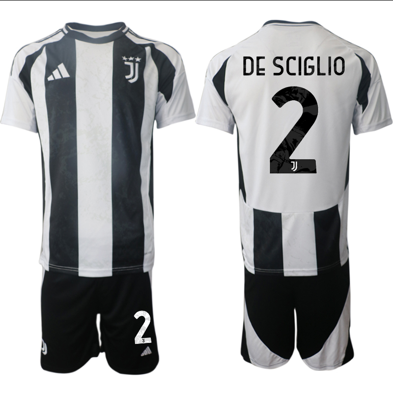 Men 2024-2025 Club Juventus home Black #2 Soccer Jersey->customized soccer jersey->Custom Jersey